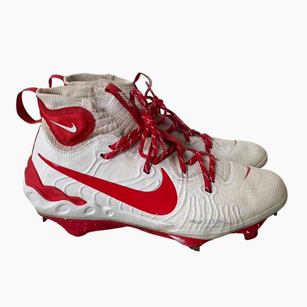 Nike Alpha Huarache NXT Baseball Men Size 8 White University Red DJ6517-108